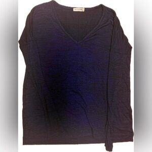 rag & bone Deep Blue Long Sleeve V Neck Sweater | Sz XS